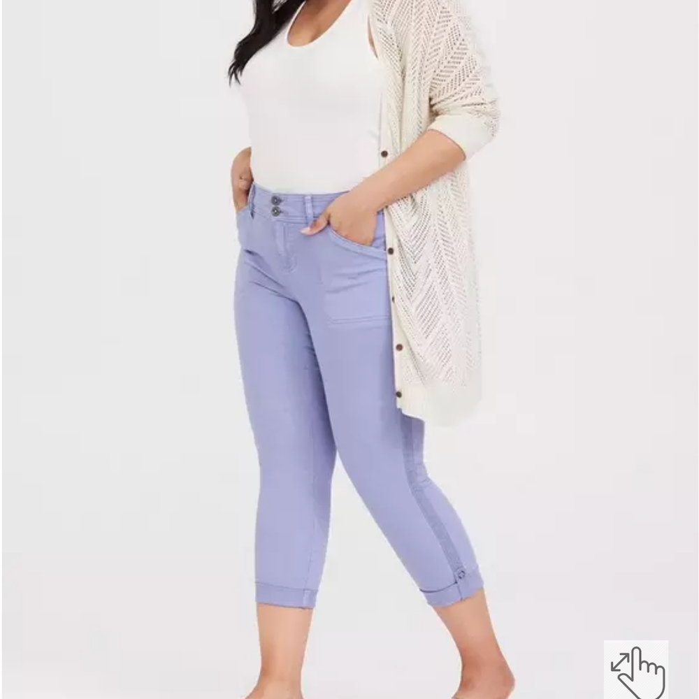 Torrid Aviator Cropped Twill Pants
